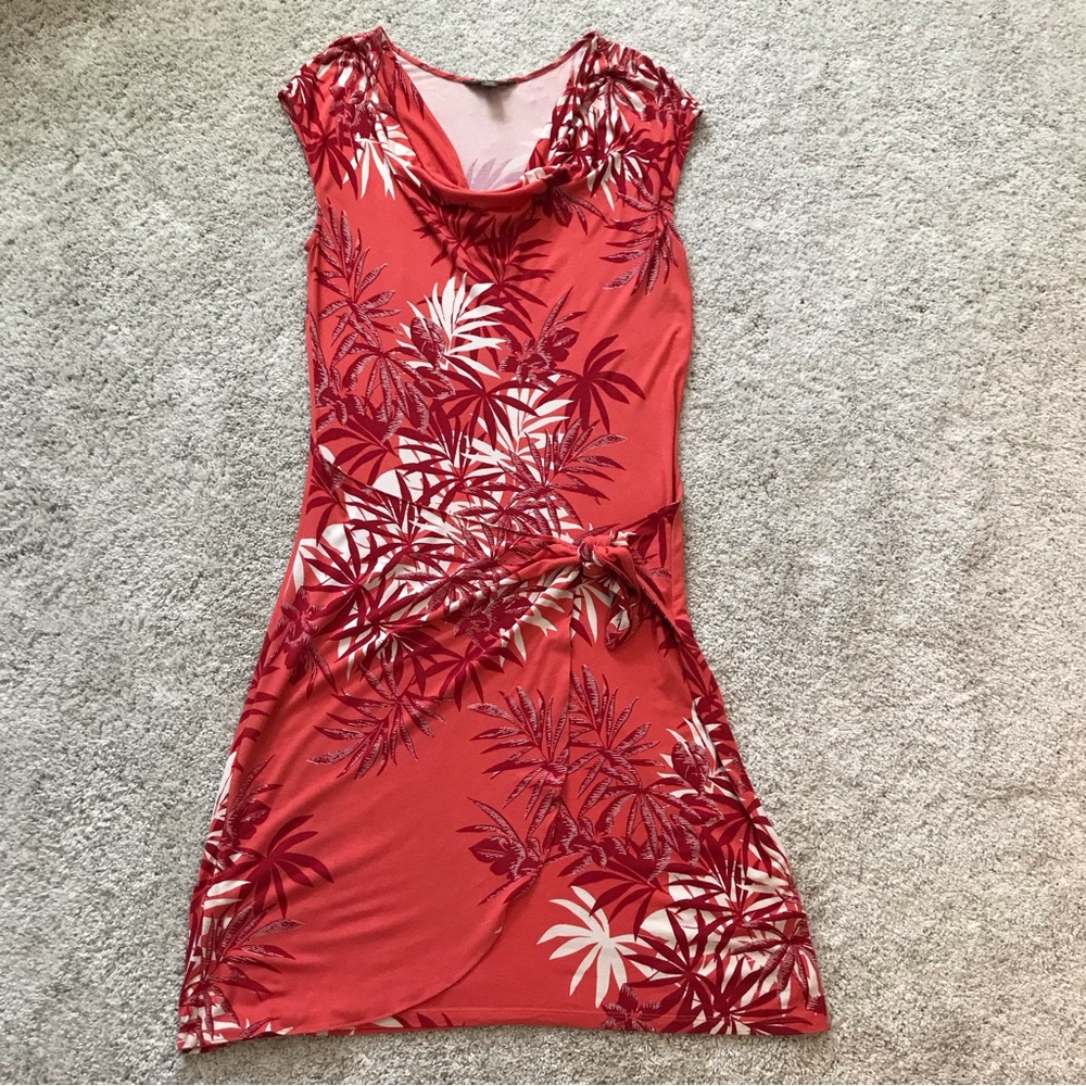 Tommy Bahama Coral Tropical Print Dress Sz Med.